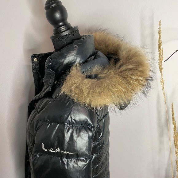 Lole Katie L Edition Long Coat Real Fur Parka - Picture 9 of 16